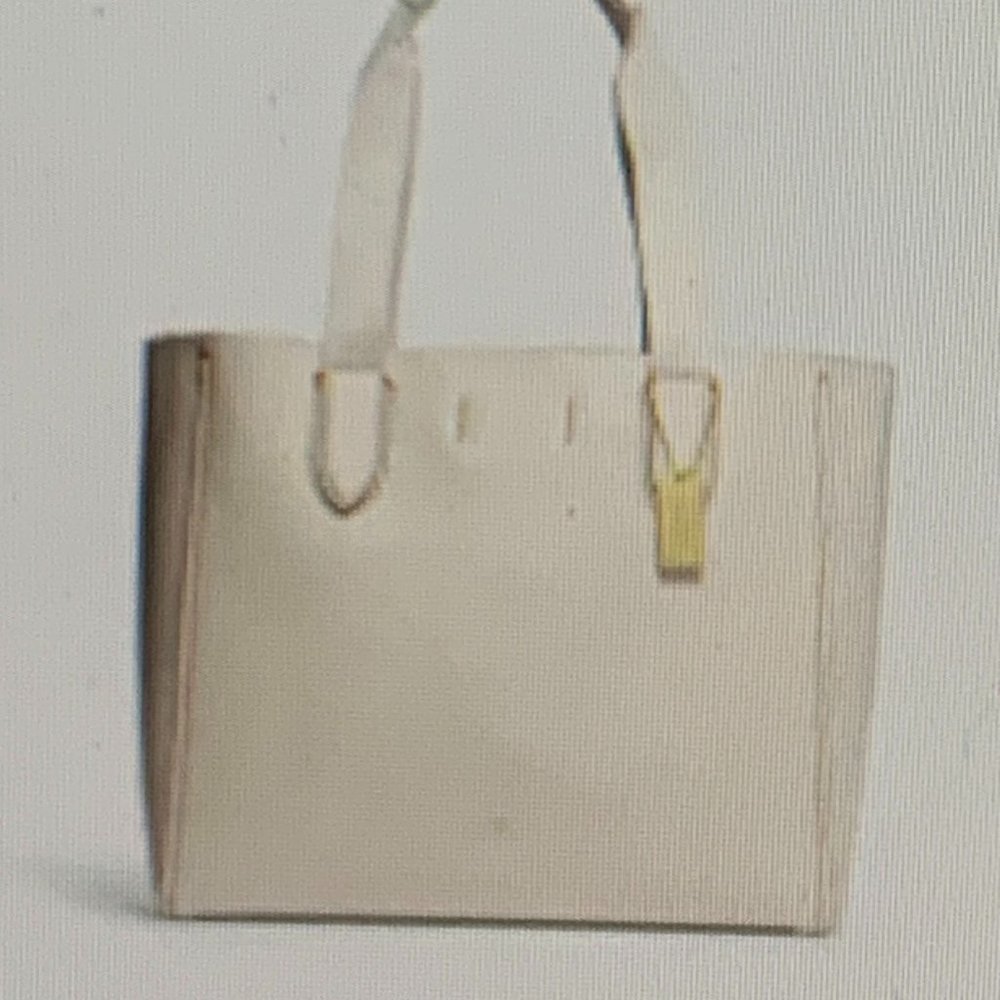 Coach Derby Tote, Pebbled Leather, Chalk, New in original pkg